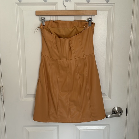 Zara Faux Leather Mini Corset Dress - Picture 9 of 12